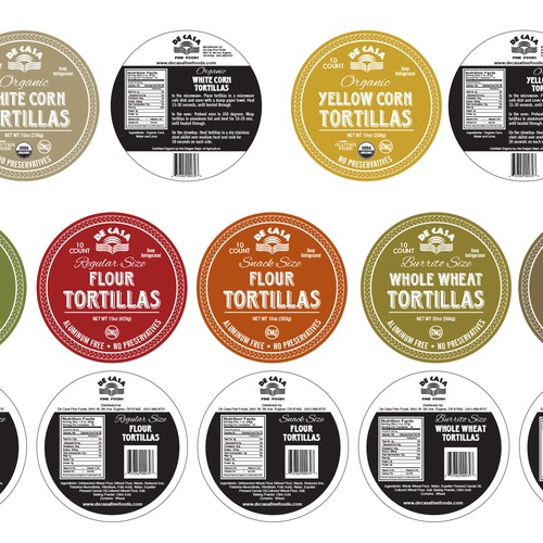 Create a new label for our natural tortillas Diseño de OrangeCrush
