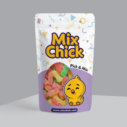 Cute confectionary packaging for pick & mix sweets Design by Kimoart