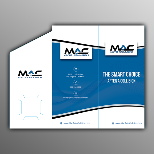 Simple Presentation Folder Needed for Auto Body Shop Brochure contest
