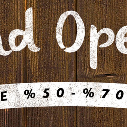 CASUAL STREET WEAR CLOTHING STORE GRAND OPENING SIGN Design by Saharsa