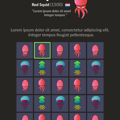 Design 25 SVG Squid Avatar Icons that represent different strength Design by indieworker