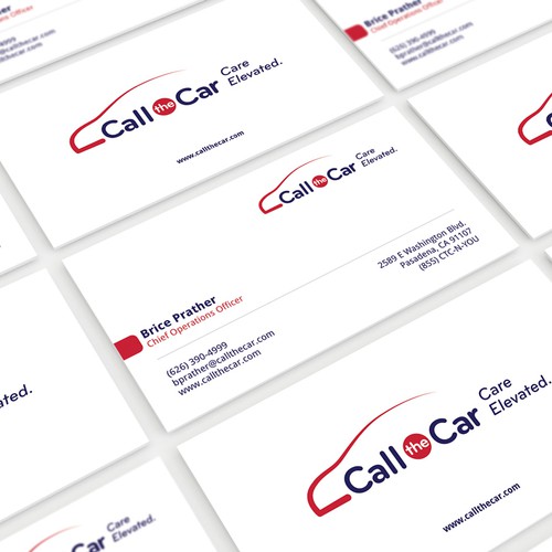 business card for Call the Car Design by expirium