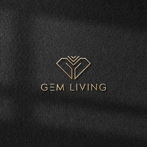 Geometrical, minimalist, modern brand design for Gem Living Design by Munif Munna