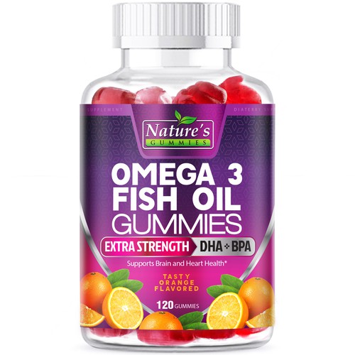 Design Tasty Omega 3 Fish Oil Gummies Design needed for Nature's Gummies por agooshe