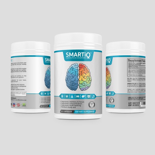 Brain Supplement Label Design Design réalisé par DesignSBS