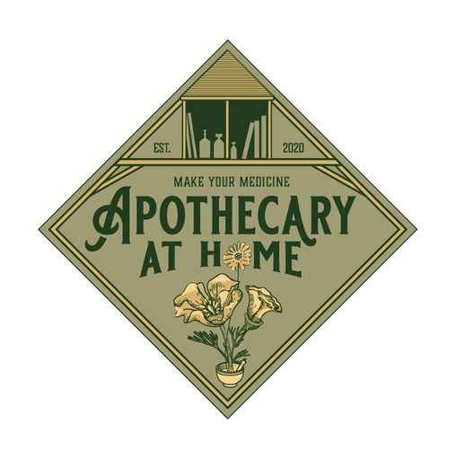 Vintage apothecary inspired logo for herbalist subscription box Design by C1k