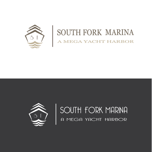 Design logo for newest and greatest mega-yacht marina in yachting capital of world.  Onward work. Design by ManevaDesigns