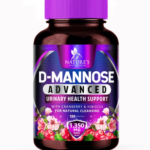 Colorful D-Mannose Design Needed for Nature's Nutrition Design réalisé par agooshe