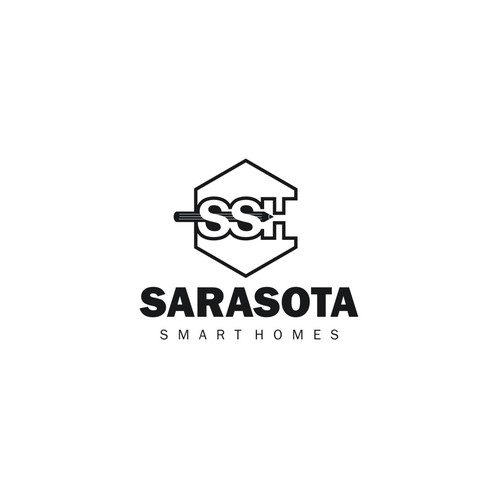 Sarasota Smart Homes logo for our company that does technology innovations and installations-ontwerp door Dswan