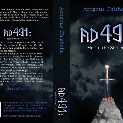 Create the next print or packaging design for Aenghus Chisholm Fiction Author Diseño de Prevot Design