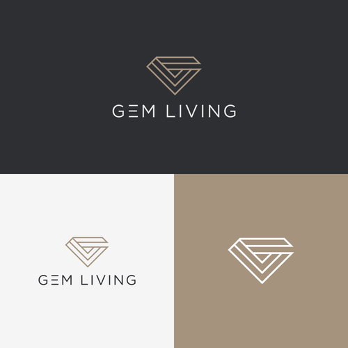 Geometrical, minimalist, modern brand design for Gem Living Design by bobbee_