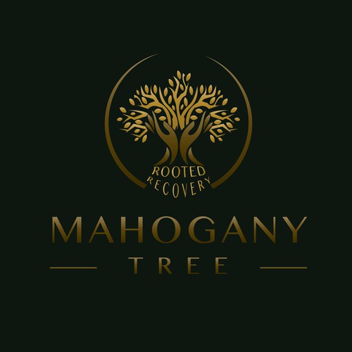 Mahogany Tree, Rooted Recovery.  Grow into new life! Design by TaSereda