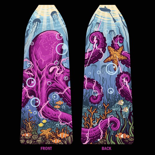 Dragon Boat Paddle Design: Octopus/ Kraken Design by katingegp