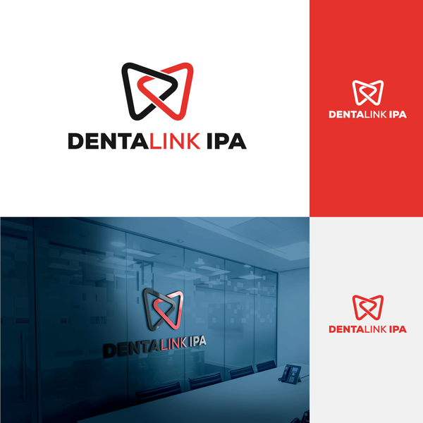 Unique, strong, clean and professional logo design concept for DentalLink IPA...