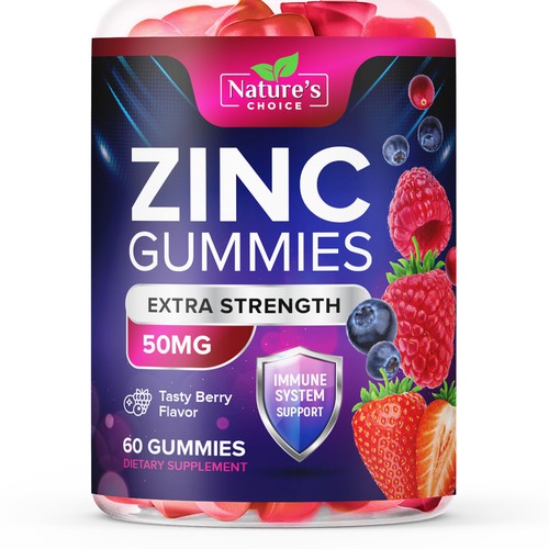 Tasty Zinc Gummies design needed for Nature's Choice Ontwerp door TUNSAY