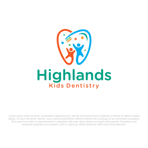 Modern & Fun Kids Dental Office Logo Design by supri™