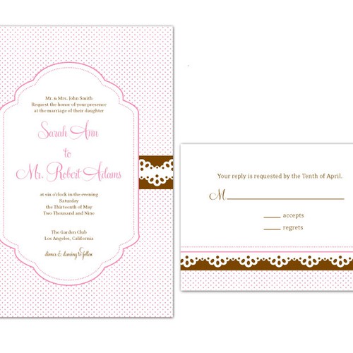 Letterpress Wedding Invitations デザイン by pleuston
