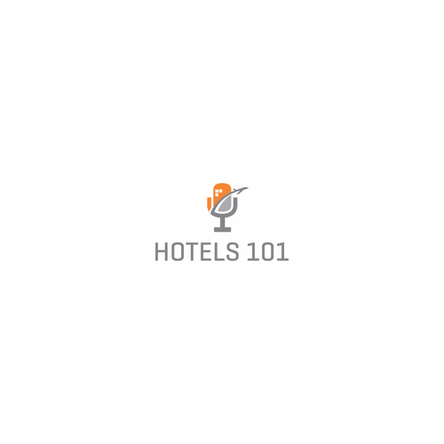 Create a logo for a podcast called - Hotels 101 - incorporate a hotel in the logo Design by Q_N