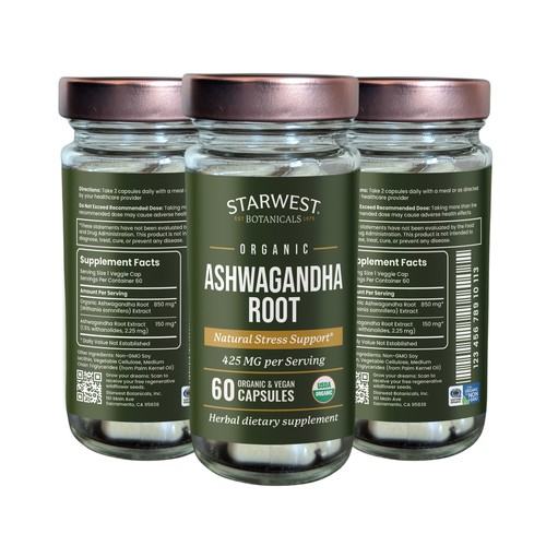 Organic Herb Capsule Label Design Design by Designlifelk