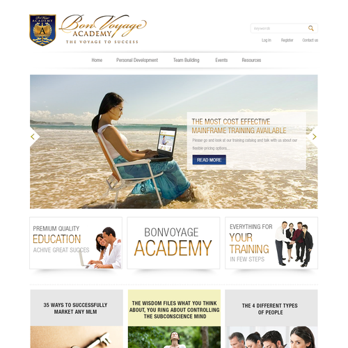 website design for BonVoyage Academy デザイン by Hitron_eJump