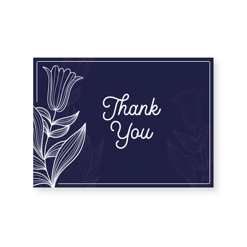 Thank you card design Diseño de Taenethon