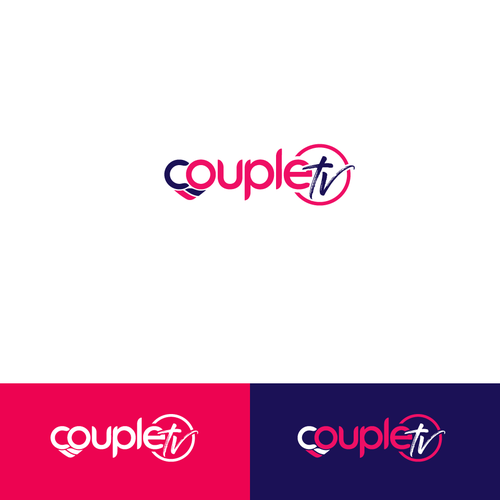 Couple.tv - Dating game show logo. Fun and entertaining. Diseño de Sufiyanbeyg™