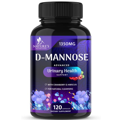 Colorful D-Mannose Design Needed for Nature's Nutrition Design by R O S H I N