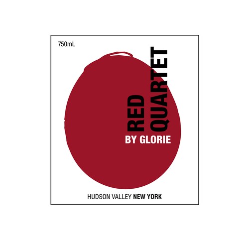 Glorie "Red Quartet" Wine Label Design Design by Biaccident