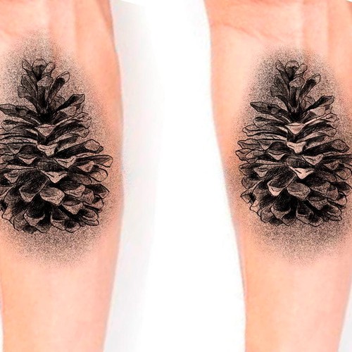 Pine Cone Tattoo Design Design by DesignBogdan