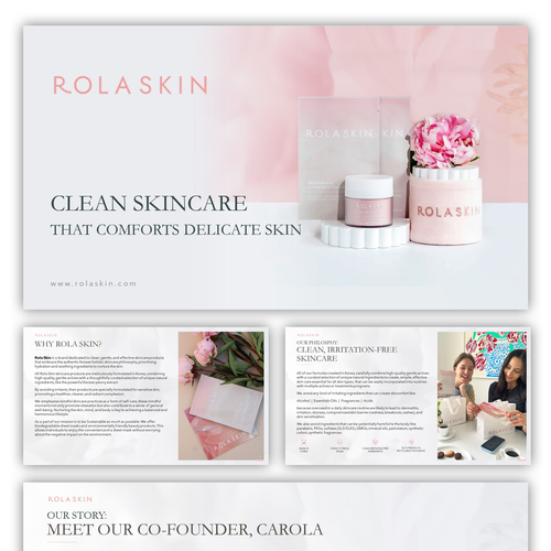 Simple yet sophisticated Presentation Template of a Clean Skincare Brand Design by AndrewDigger