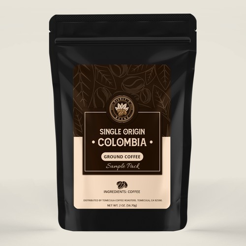 Disney's Beans First custom ground coffee product label Design by Radmilica