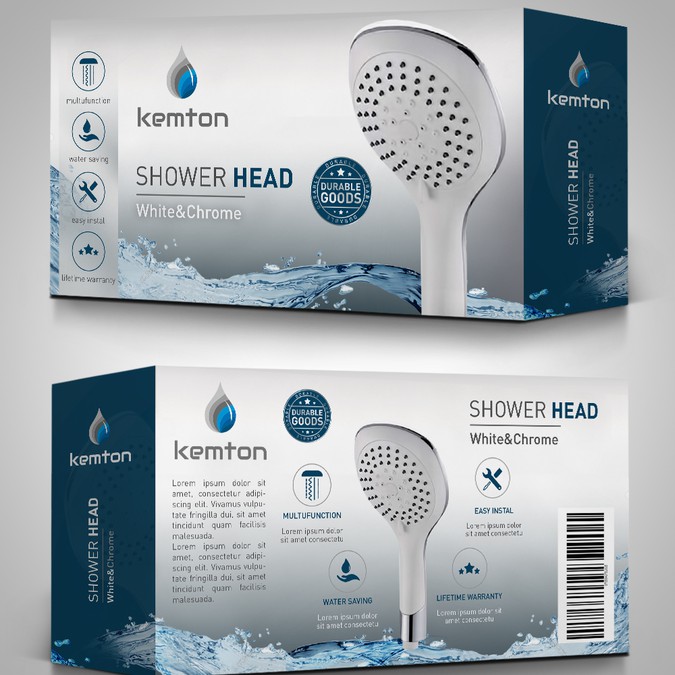 Design for Showerhead packages Product packaging contest