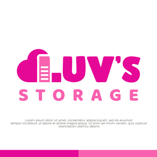 Luv’s Storage - modern logo with bright color Design by Bad Flow