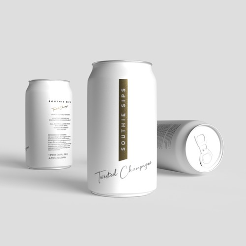 Minimalist beer can design Diseño de Davide Rino Rossi