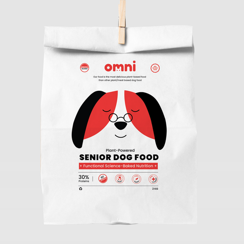 Plant-based dog food label design! Design by Nastya D