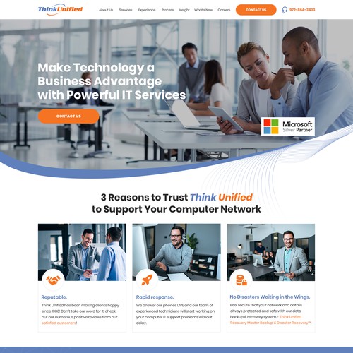 An IT services provider needs a high-tech website to help their business grow Design by Slaviana