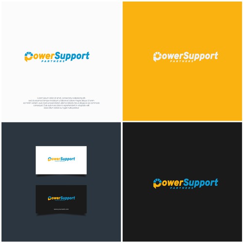 Home Generator Company Logo Design - Power Support Partners Design by WanExpert™