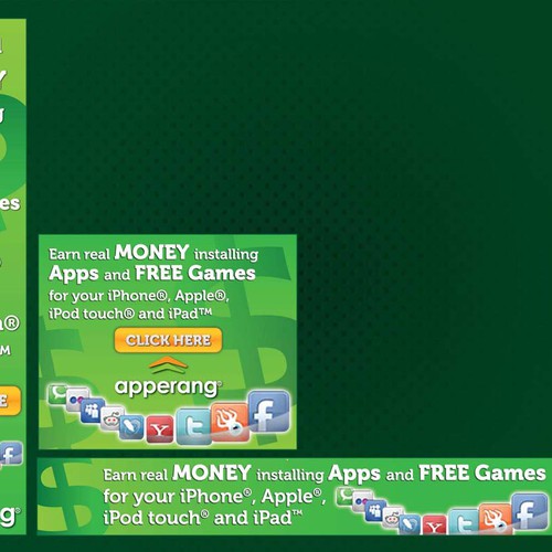 Banner Ads For A New Service That Pays Users To Install Apps Ontwerp door @rt+de$ign