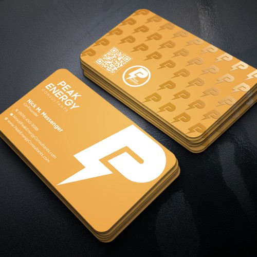 Modern Business Card Design for Electric Energy and Solar Company Design by Brandmaker artist