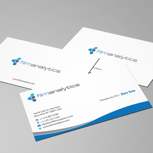 Business Card Design for Film Analytics Design by Yoezer32
