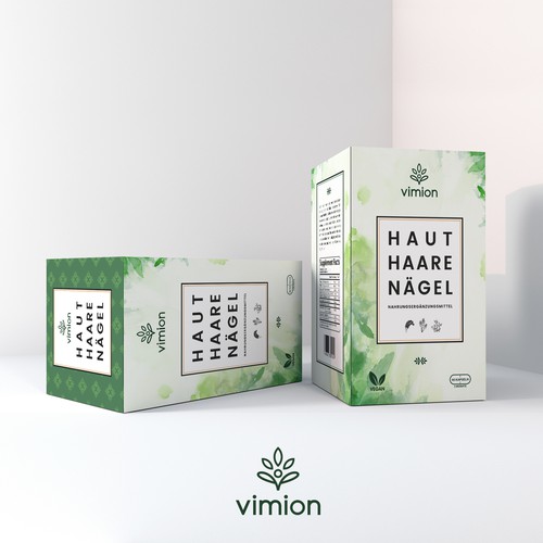 Packaging design for a German brand of high-quality food supplements Design by Francesca Macri