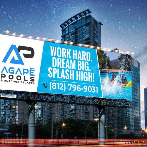 POOL AND OUTDOOR LIVING BILLBOARD DESIGN Design by Sketch Media™