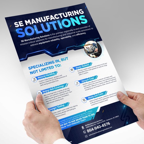 Clean single page line card for potential customers Design by *FBCTechnologies*