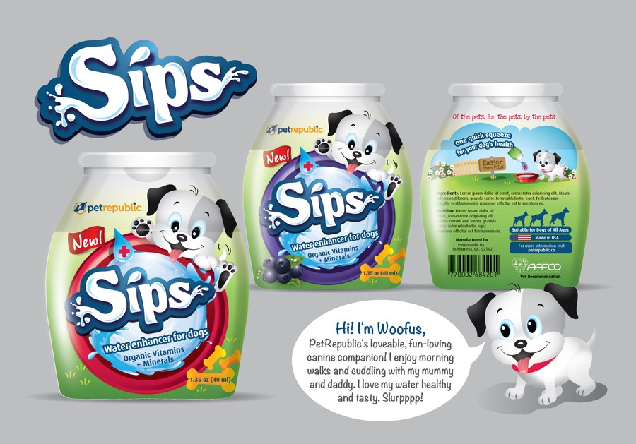 Have a drink with your dog! The first ever vitamin water enhancer for