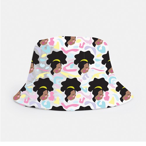 Bucket Hat Designs for Girls (black culture theme) Design by aSveta