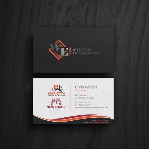 Powerful business card for large towing enterprise Design by kaylee CK