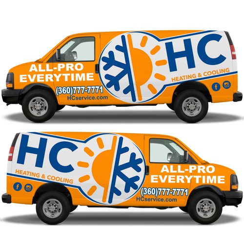 Design a Heating and Cooling Co Wrap in Orange Design by The Faisel