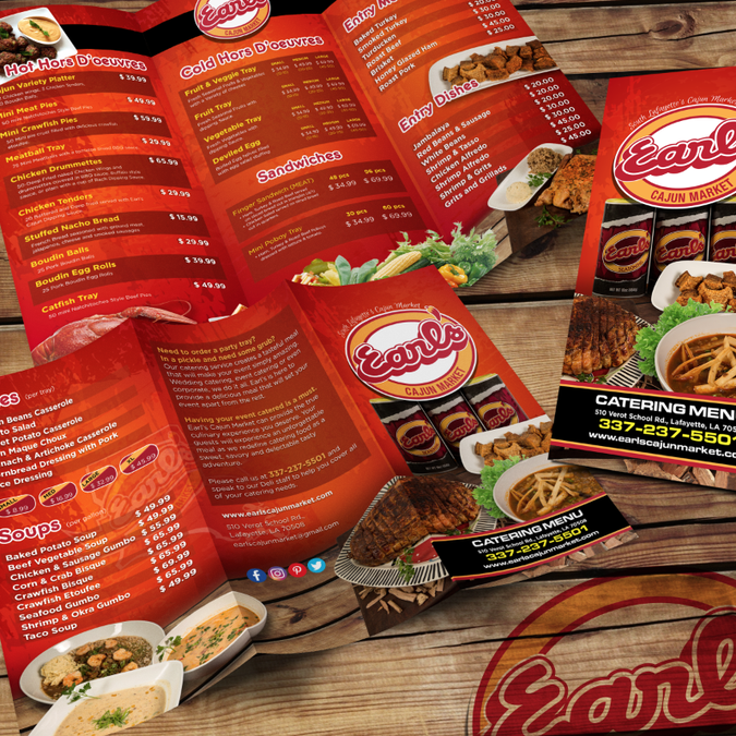 Design a unique catering menu for a Cajun Food Market! Menu contest