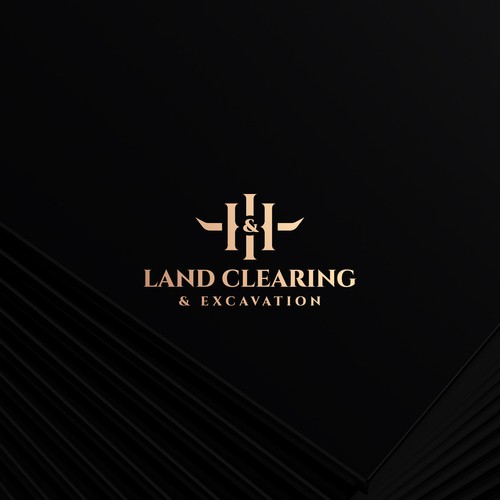 LOGO AND LETTER HEAD FOR H&H LAND CLEARING AND EXEXCAVATION Design by Rozzium