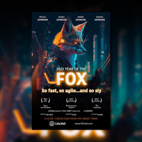 Life360 2023 Year of the Fox Poster Design by MeDesign✦